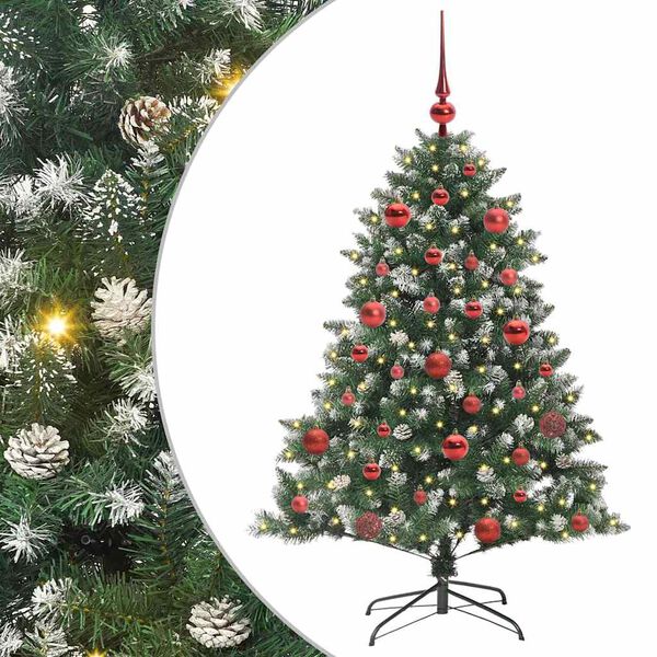 vidaXL K&uuml;nstlicher Weihnachtsbaum mit 150 LEDs mit St&auml;nder Gr&uuml;n 150 cm