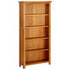 vidaXL B&uuml;cherregal 5 F&auml;cher 70x22x140 cm Massivholz Eiche