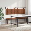 vidaXL H&auml;ngevorderseite Wandmontiert Braun 170 x 55 x 5 cm Antikes PU