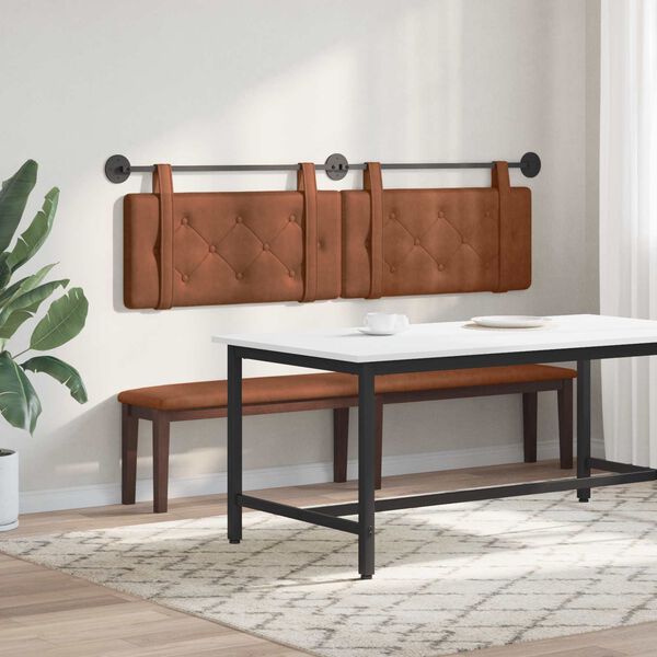 vidaXL H&auml;ngevorderseite Wandmontiert Braun 170 x 55 x 5 cm Antikes PU