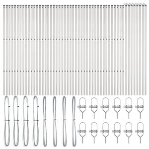 vidaXL Zaunpfosten 52 pcs Grau 3,2 x 3,2 x 150 cm