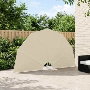 vidaXL Faltbarer Terrassen-Seitenf&auml;cher Creme 160 cm