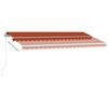 vidaXL Standmarkise Manuell Einziehbar 400x300 cm Orange/Braun