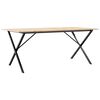 vidaXL Esstisch X-Gestell 180x90x75 cm Massivholz Kiefer und Stahl