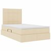 vidaXL Bett mit Stauraum und LED Creme 120 x 200 cm Polyester