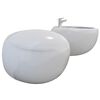 Wand-H&auml;nge WC Toilette +H&auml;nge Bidet+ SoftClose Wei&szlig;