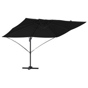 vidaXL Sonnenschirm 351 x 250 x 260 cm Polyester und Aluminium Schwarz