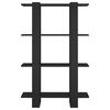 vidaXL Bücherregal/Raumteiler Schwarz 80x30x123,5 cm