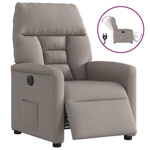 vidaXL Relaxsessel Elektrisch Taupe Stoff