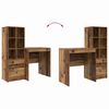vidaXL Schreibtisch mit Schubladen 2 pcs Altholz