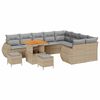 vidaXL Garten-Sofa-Set 12 pcs Beige Poly-Rattan