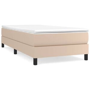 vidaXL Boxspringbettgestell Cappuccino-Braun 100x200 cm Kunstleder