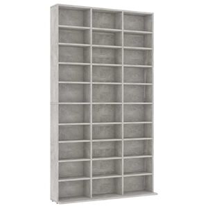 vidaXL CD-Schrank Betongrau 102x23x177,5 cm Holzwerkstoff