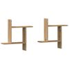 vidaXL Wandregale 2 Stk. Artisan-Eiche 50x12x50 cm Holzwerkstoff