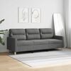 vidaXL 3-Sitzer-Sofa Dunkelgrau 180 cm Stoff