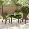 vidaXL Garten Essgruppe 3 pcs Braun und Schwarz