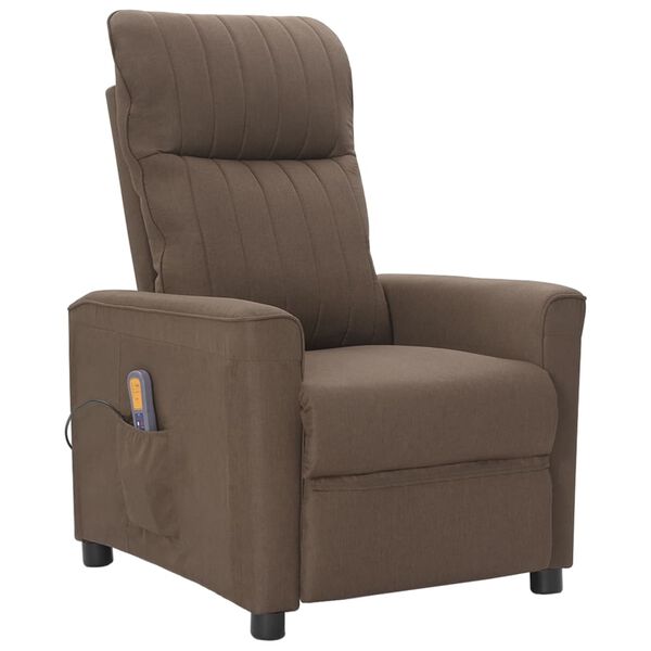 vidaXL Massagesessel Taupe Stoff