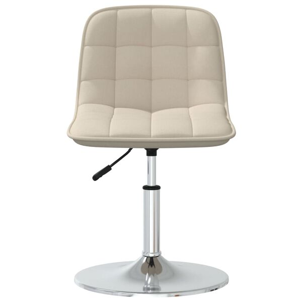 vidaXL Esszimmerst&uuml;hle 2 Stk. Drehbar Creme Stoff