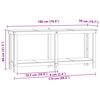 vidaXL Werkbank Wachsbraun 180 x 50 x 80 cm Massives Kiefernholz