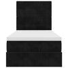 vidaXL Ottoman-Bett mit Matratzen & LEDs Schwarz 90x190 cm Samt