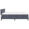 vidaXL Boxspringbett mit Matratze Dunkelgrau 200 x 200 cm Samt