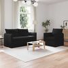 vidaXL Sofa 2 pcs Schwarz 196 x 82 x 85 cm Stoff