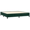 vidaXL Boxspringbett mit Matratze Dunkelgr&uuml;n 200x200 cm Samt