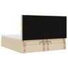 vidaXL Ottoman-Bett mit Matratze & LEDs Creme 180x200 cm Stoff