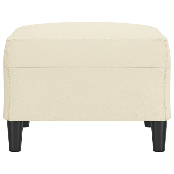 vidaXL Fußhocker Creme 70x55x41 cm Kunstleder