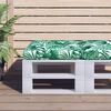 vidaXL Palettenkissen Blattmuster 58x58x10 cm Stoff