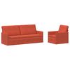 vidaXL Sofa-Set 2 pcs Rot-Orange Cordstoff