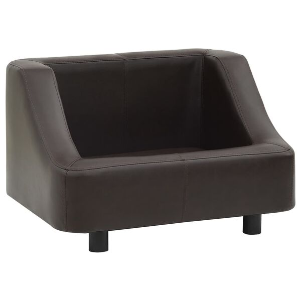 vidaXL Hundesofa Braun 67x52x40 cm Kunstleder