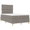 vidaXL LED Boxspringbett mit Matratze Taupe 120 x 200 cm Stoff