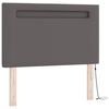 vidaXL Boxspringbett mit Matratze Grau 100 x 200 cm Kunstleder