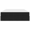 vidaXL Aufbewahrungsbett mit Matratze Schwarz 140 x 190 cm Samt