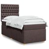 vidaXL Boxspringbett mit Matratze Dunkelbraun 80x200 cm Stoff