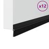 vidaXL Selbstklebende T&uuml;rb&uuml;rstendichtungen 12 pcs Schwarz 100 cm