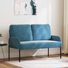 vidaXL Sofas mit Kissen 110cm Blau Sperrholz