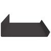 vidaXL Wandregal mit Regal 2 pcs Schwarz 60 x 8,5 x 2,5 cm