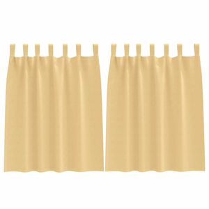 vidaXL Verdunkelungs-Vorh&auml;nge mit Ringen 2 pcs Beige 140 x 140 cm