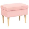 vidaXL Hocker Rosa 55 x 35 x 41 cm Boucl&eacute;