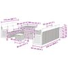 vidaXL Garten-Sofa-Set 10 pcs Schwarz und Braun Poly-Rattan