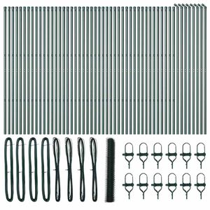vidaXL Bodenmontierter Sechseckzaun 100 x 1,4 m Gr&uuml;n Netz