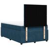 vidaXL Boxspringbett mit Matratze Blau 120x190 cm Samt