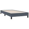 vidaXL Boxspringbett mit Matratze Dunkelgrau 90x210 cm Samt