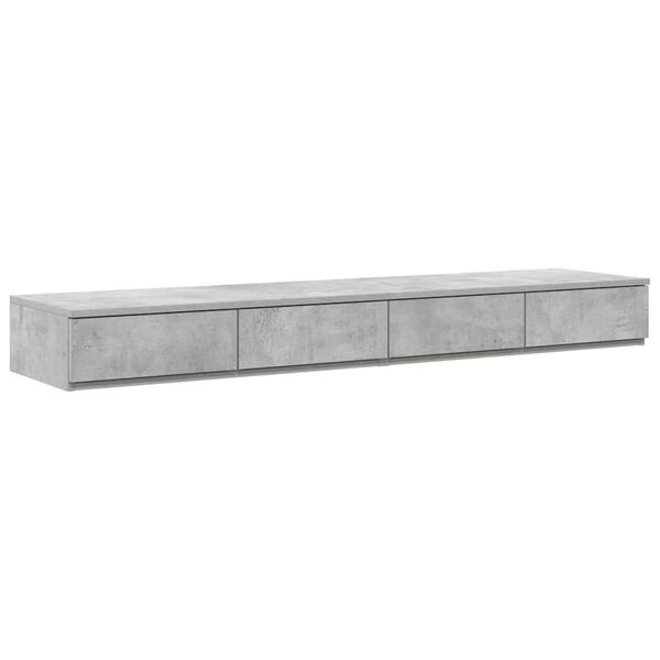 vidaXL Bettschubladen Beton Grau 160 x 36,5 x 16,5 cm Holzwerkstoff