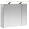 vidaXL Badezimmerspiegelschrank Betongrau 60 x 14,5 x 50 cm