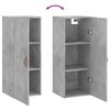 vidaXL Wandschrank Betongrau 34,5x34x90 cm