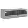 vidaXL TV-Wandschrank mit LED-Leuchten Grau Sonoma 100x35x31 cm