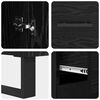 vidaXL Highboard 2 pcs Schwarz Eichen-Optik 69,5 x 34 x 180 cm
